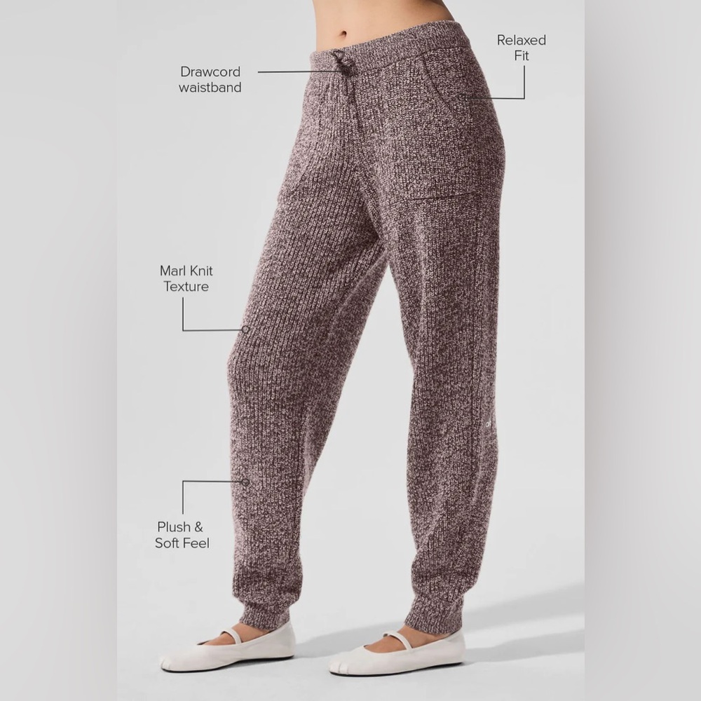 NWT Alo Marl Sweater Joggers #1 of 2 set - Picture 3 of 10